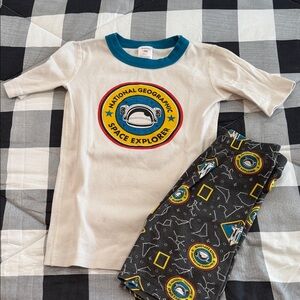 Hanna Andersson Space Explorer Pajama Set - Cream and Black